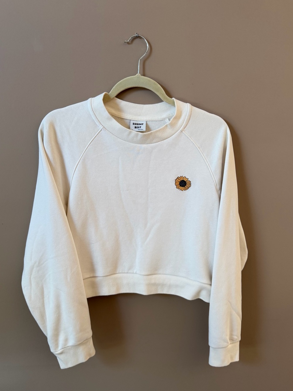 Sunday Best Cropped Sunflower Sweater - Size S